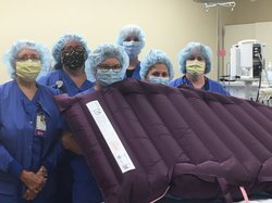 OB nurses with hover mattress